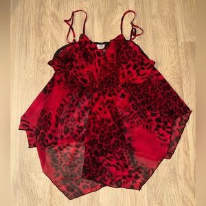 ⭐️Eton Red and Black Leopard Print‎ Pajama Set⭐️